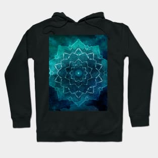 Teal mandala flower Hoodie